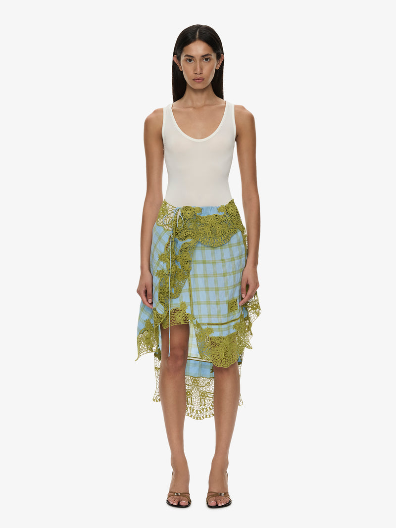 Embroidered Handkerchief Envelope Midi Skirt - Image 3