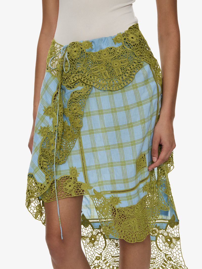 Embroidered Handkerchief Envelope Midi Skirt - Image 2