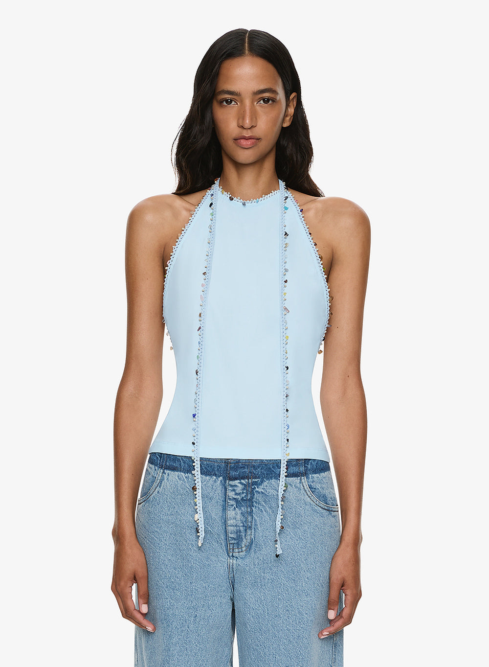 Beach Quartz Halter Lycra Top