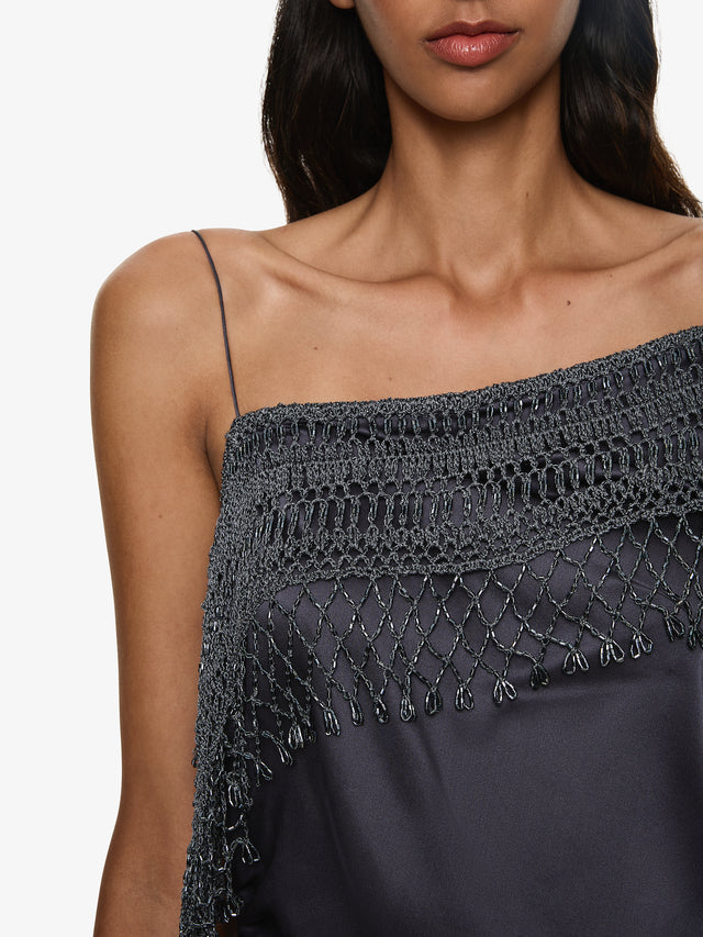 Christopher Esber | Droplet Bead Crochet Trimmed Cami Dress Christopher Esber | Droplet Bead Crochet Trimmed Cami Dress