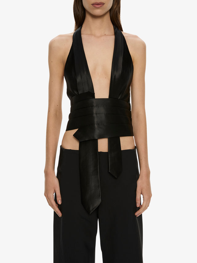 Tuxedo Contrast Wool Trouser