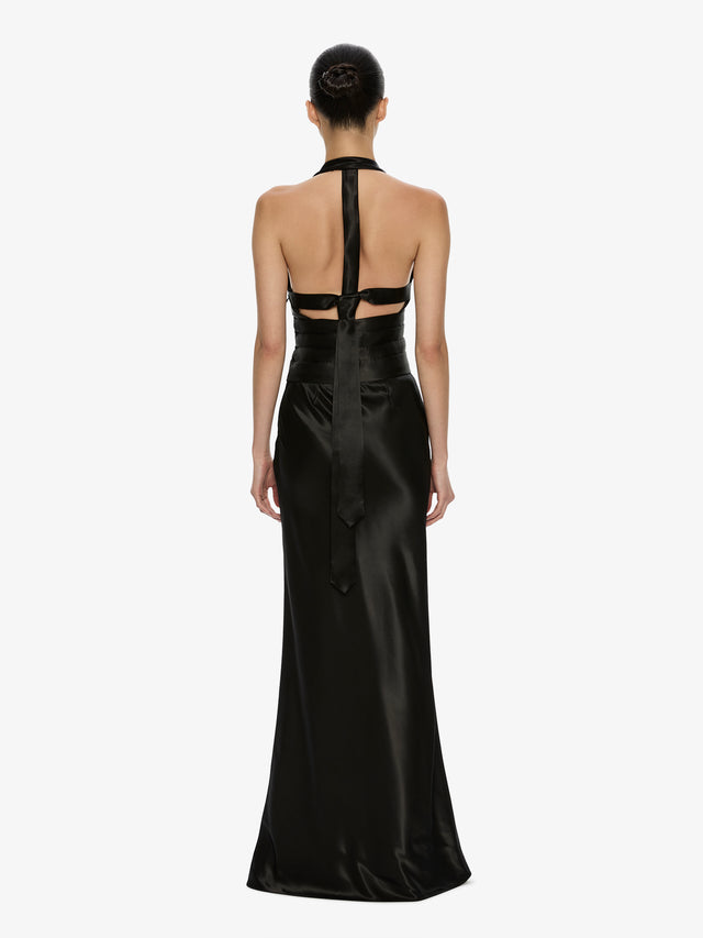 Reyer Satin Tie Gown