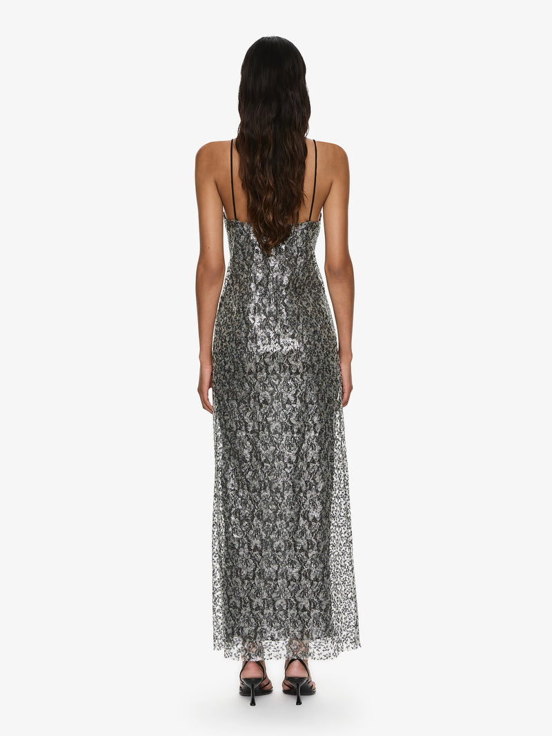 Sequinned Lace Cami Dress - Image 4
