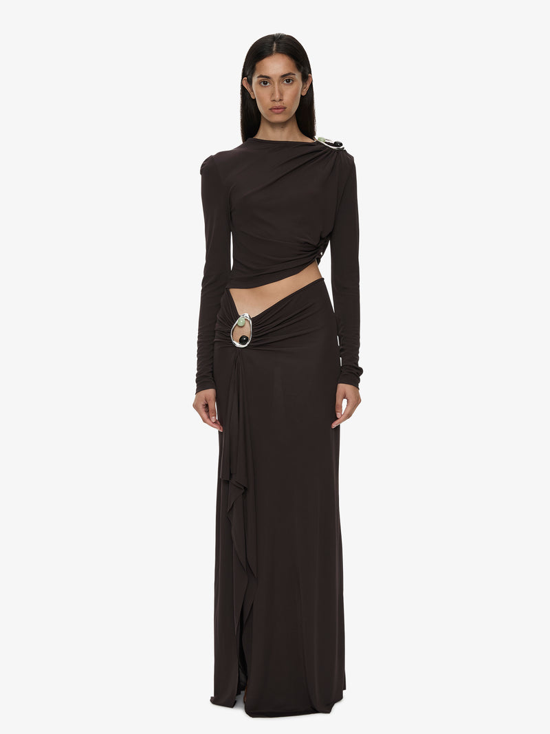 Orica Crystal Ruched Long Sleeve Top - Image 2