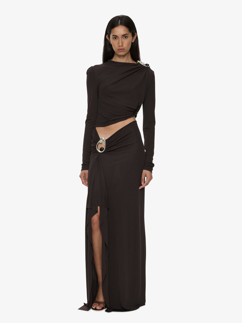 Orica Crystal Ruched Long Sleeve Top - Image 4
