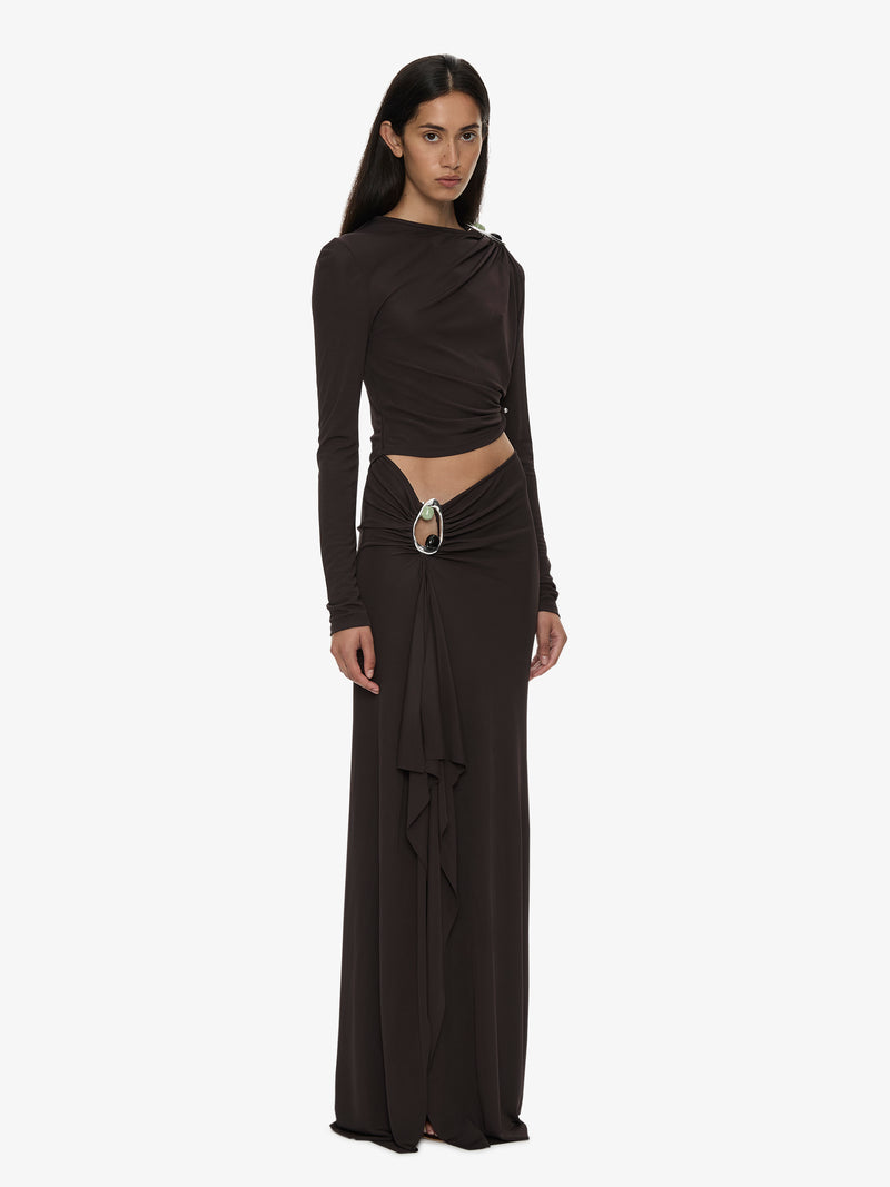 Orica Crystal Ruched Long Sleeve Top - Image 5