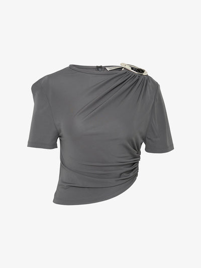 Orica Crystal Ruched Jersey Tee