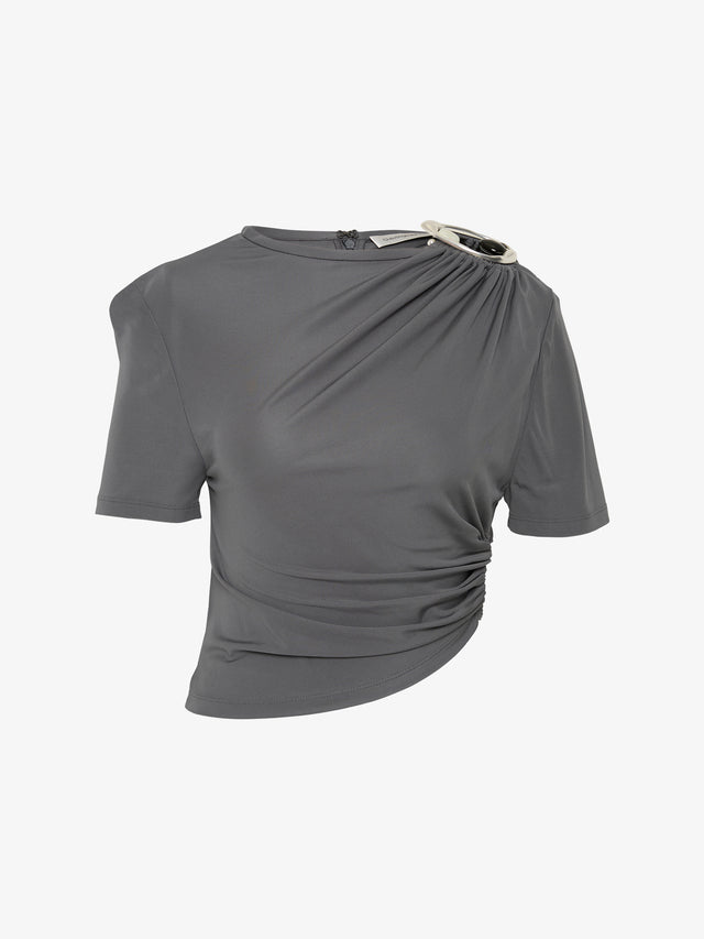 Orica Crystal Ruched Jersey Tee
