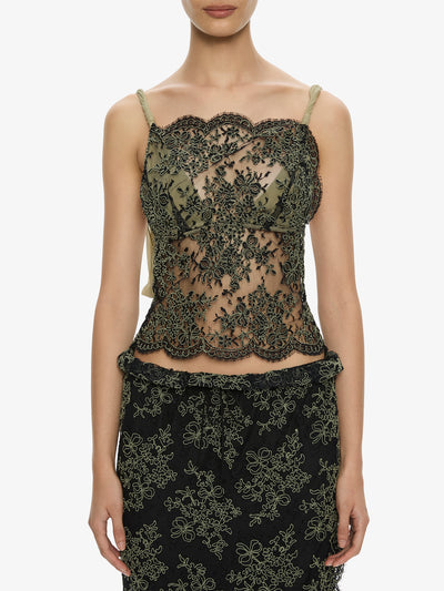 Aluna Lace Draped Top
