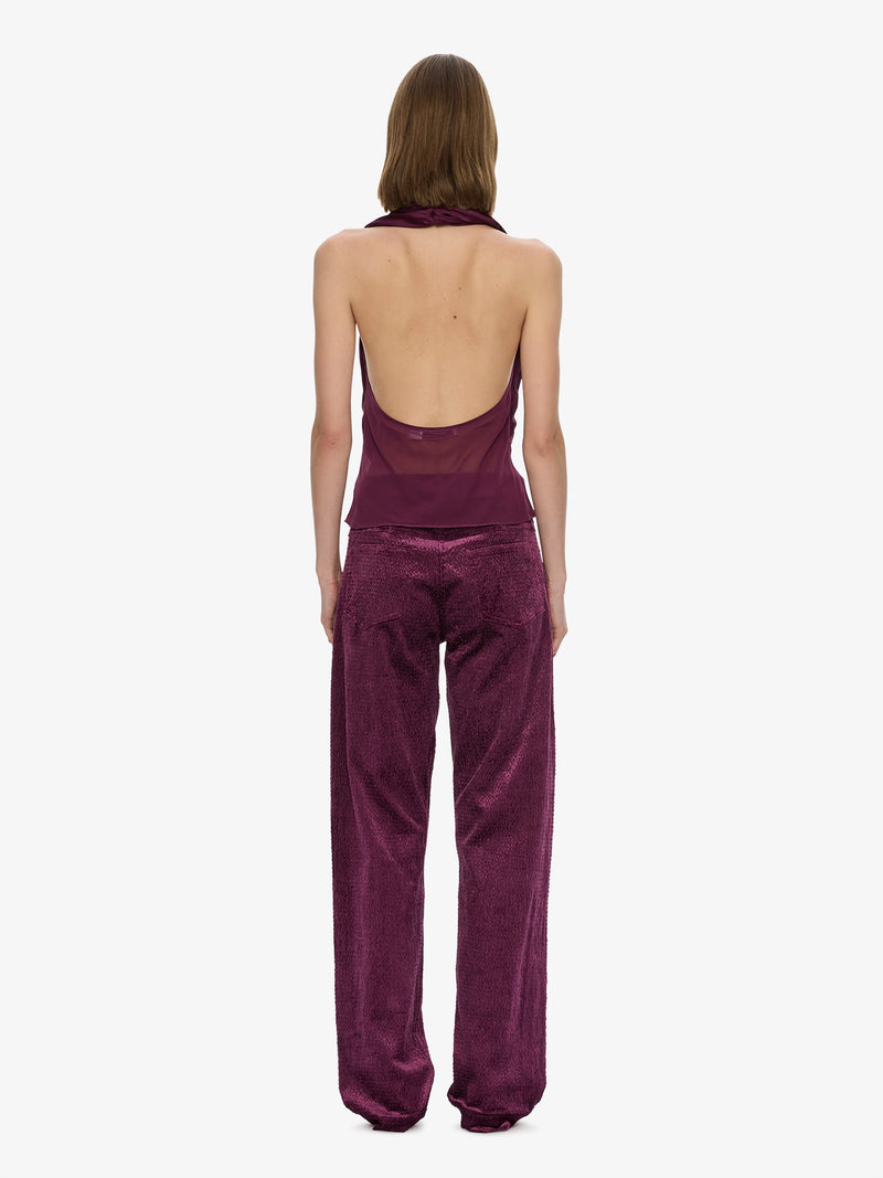Cesura Cowl Lace Halter Top - Image 5
