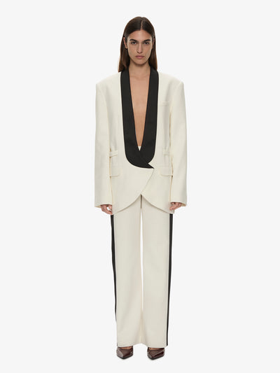 Tuxedo Contrast Silk Trouser