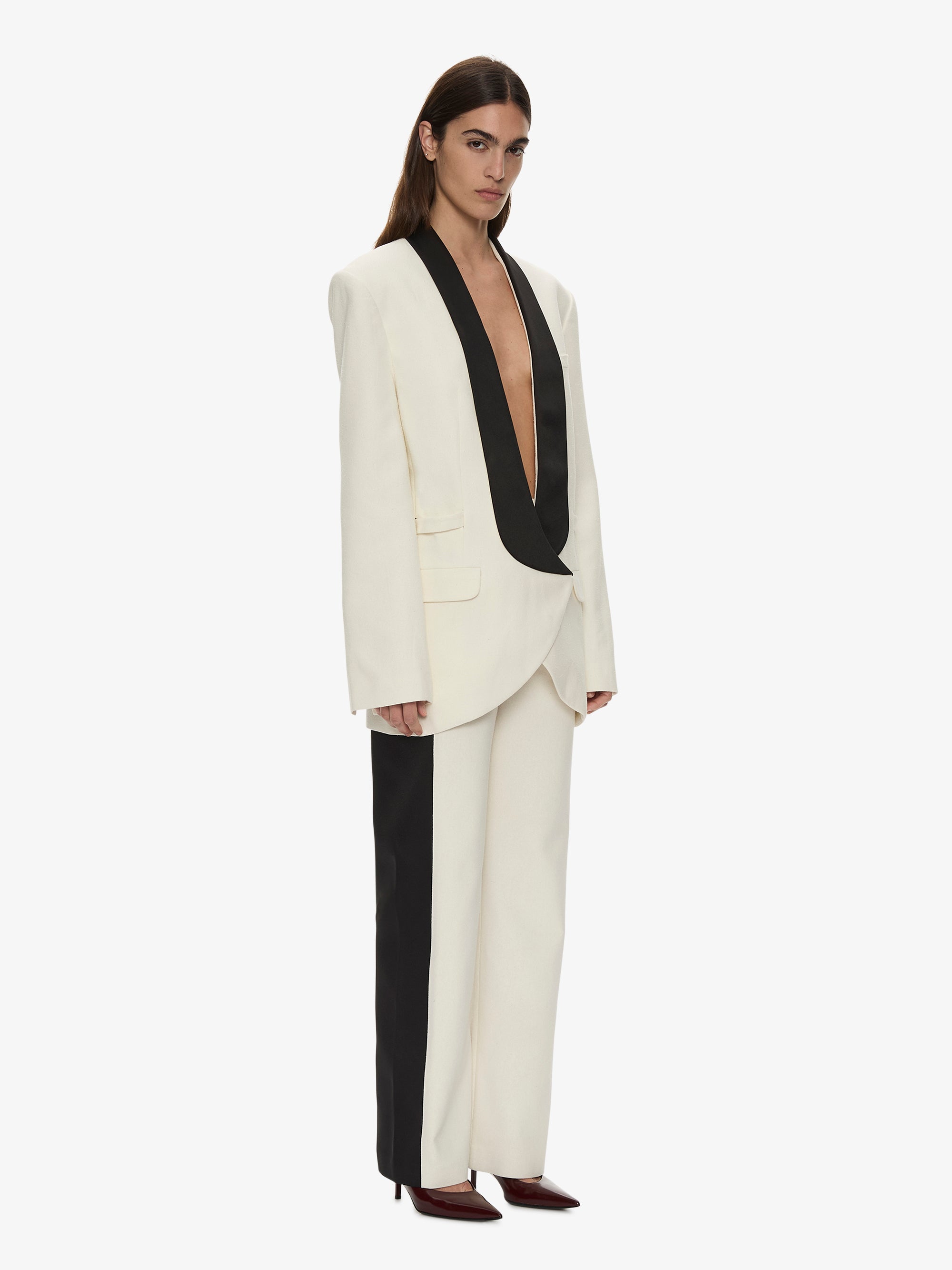 Tuxedo Contrast Silk Trouser