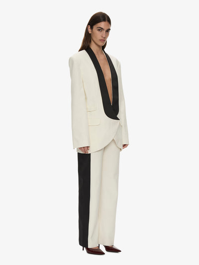Tuxedo Contrast Silk Trouser