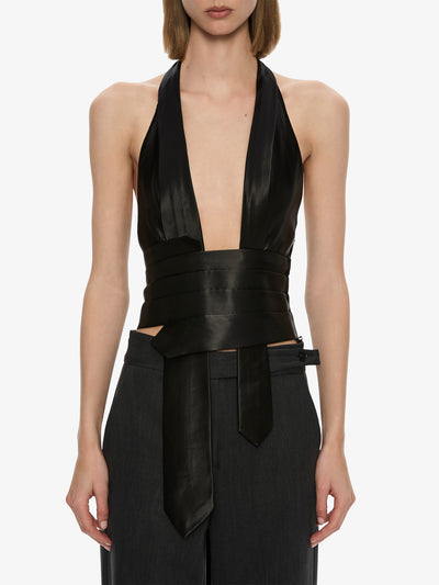 Reyer Satin Tie Top