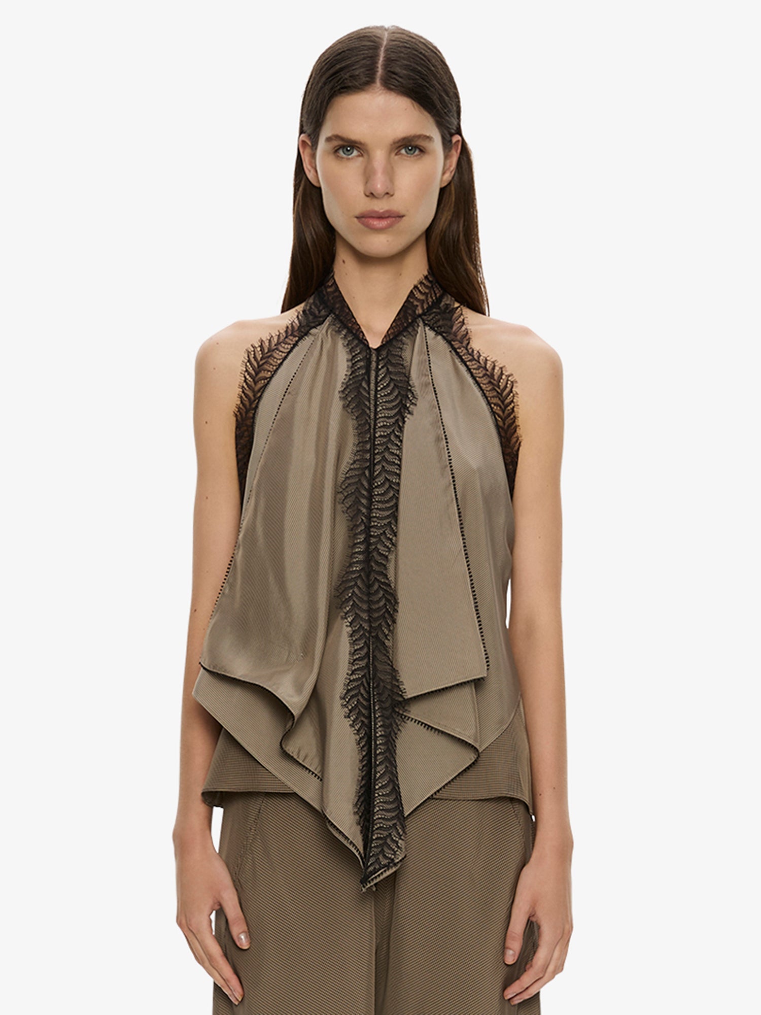 Vera Split Lace Handkerchief Top