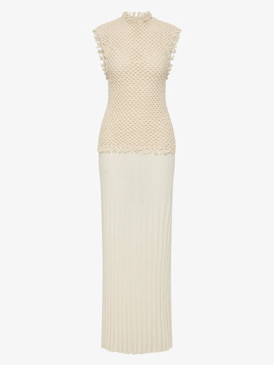 Lattice Knit Tank Dress
