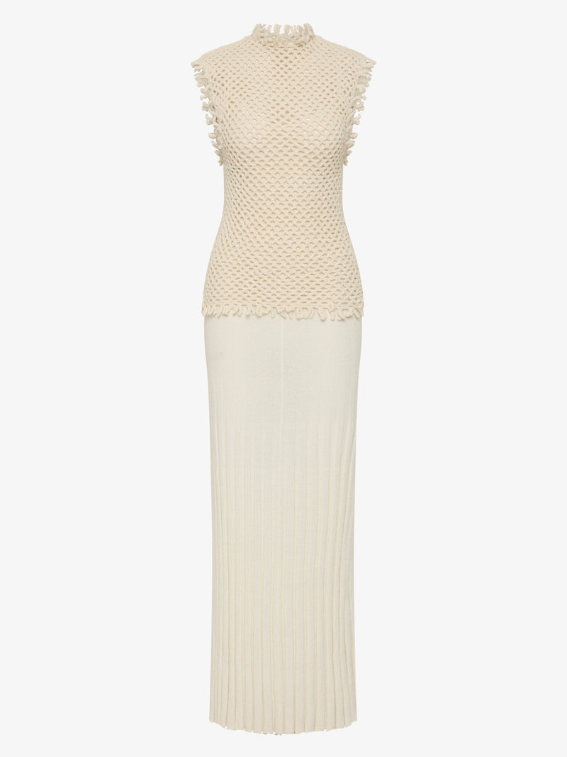 Lattice Knit Tank Dress - Image 5