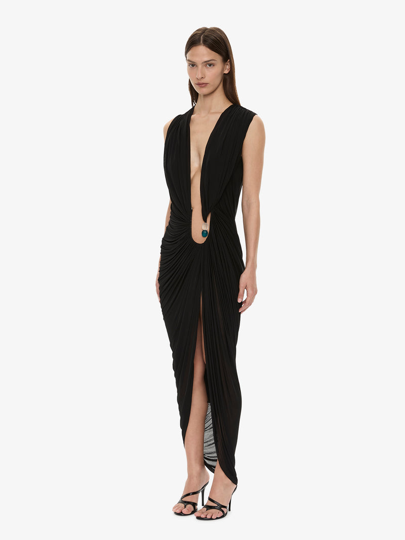 Ripple Crystal Plunge Dress - Image 2