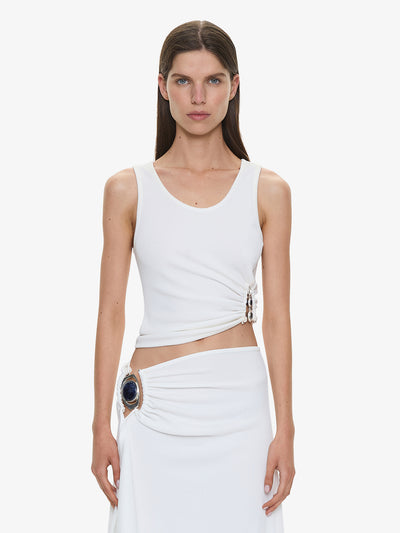 Droplet Crystal Ruched Tank