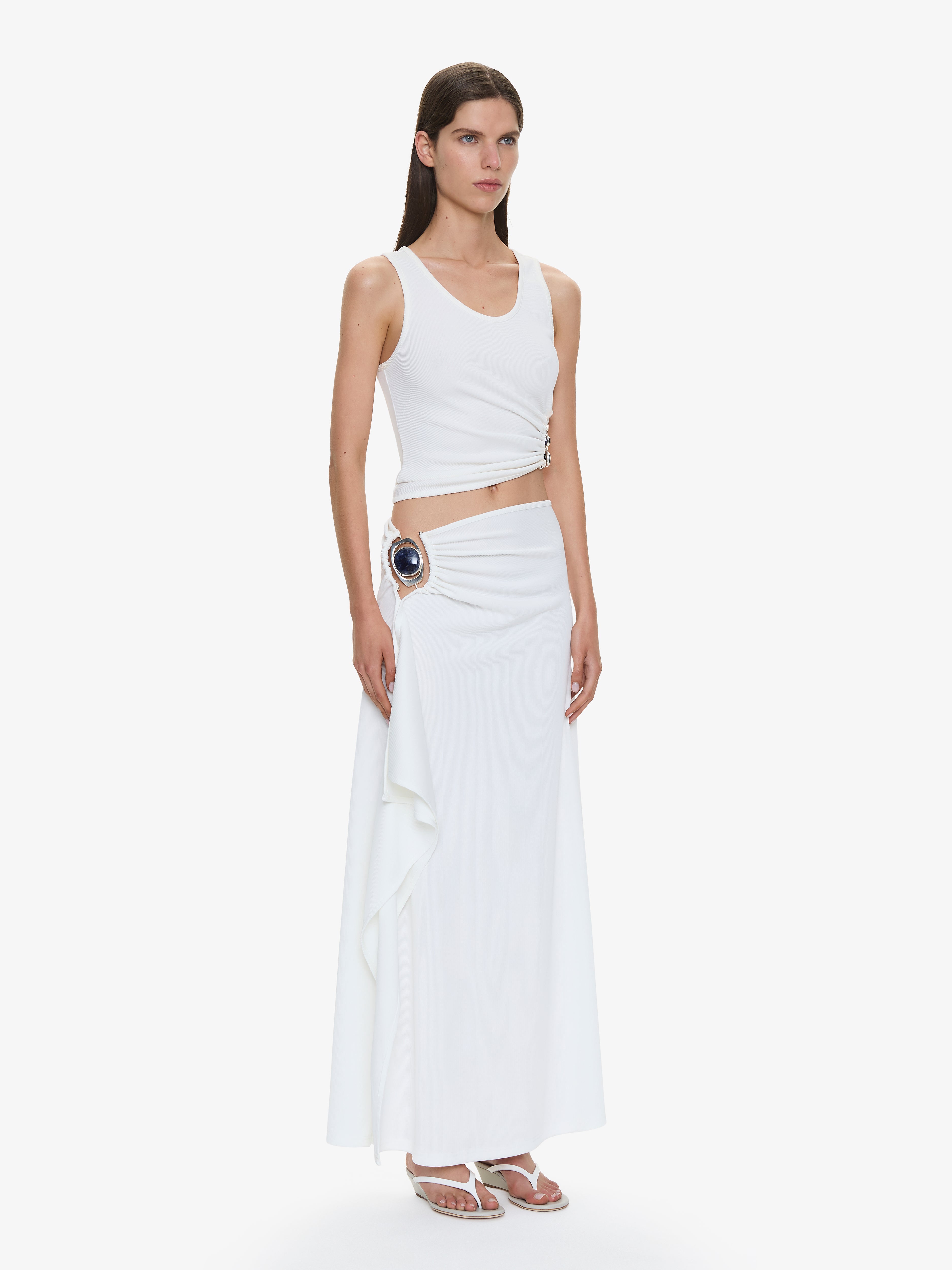 Droplet Crystal Ruched Tank