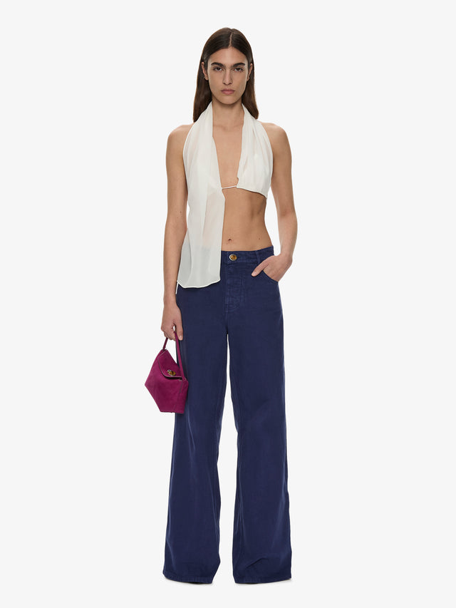 Silk Scarf Chain Bra Top