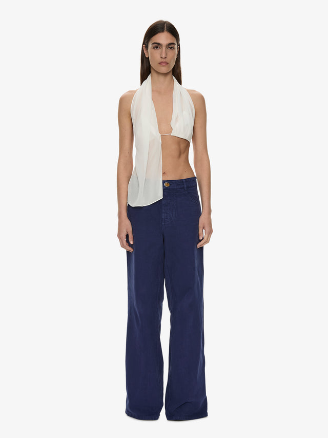 Silk Scarf Chain Bra Top