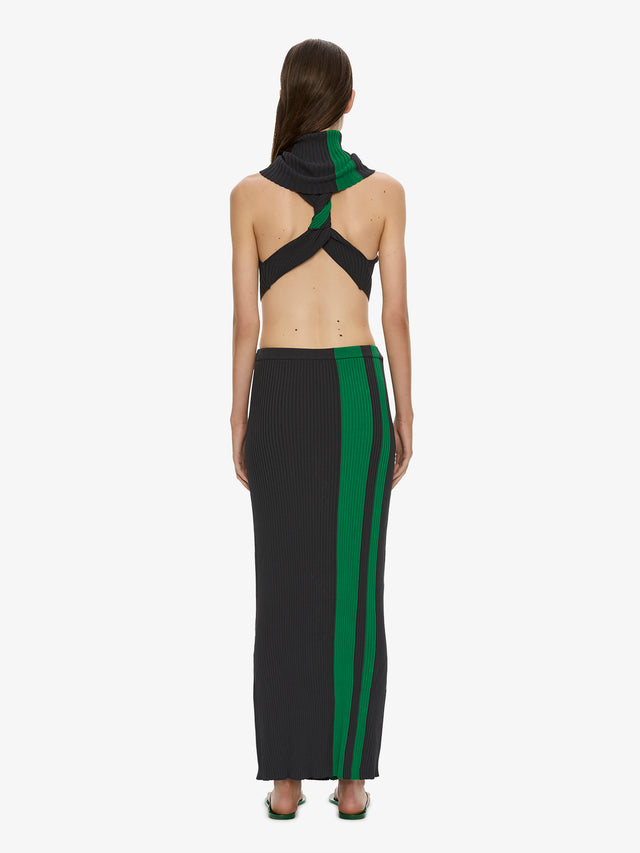 Mach Stripe Turtleneck Crop