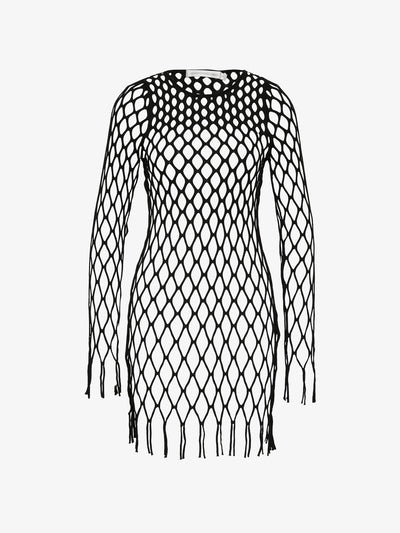 Knitted Mesh Mini Dress