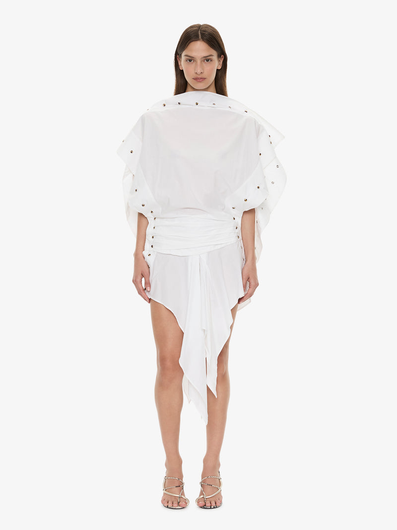Cotton Poplin Spiral Stone Snap Dress - Image 1