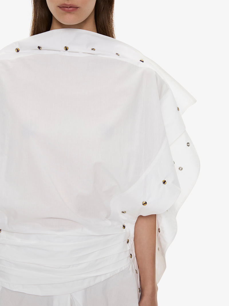 Cotton Poplin Spiral Stone Snap Dress - Image 3