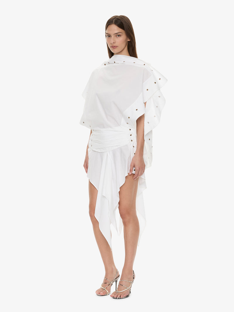 Cotton Poplin Spiral Stone Snap Dress - Image 2