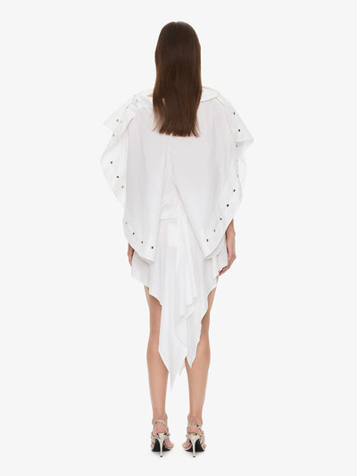 Cotton Poplin Spiral Stone Snap Dress