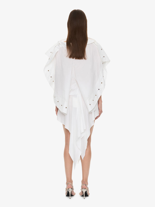 Cotton Poplin Spiral Stone Snap Dress