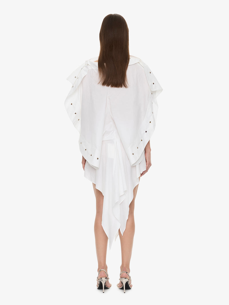 Cotton Poplin Spiral Stone Snap Dress - Image 4