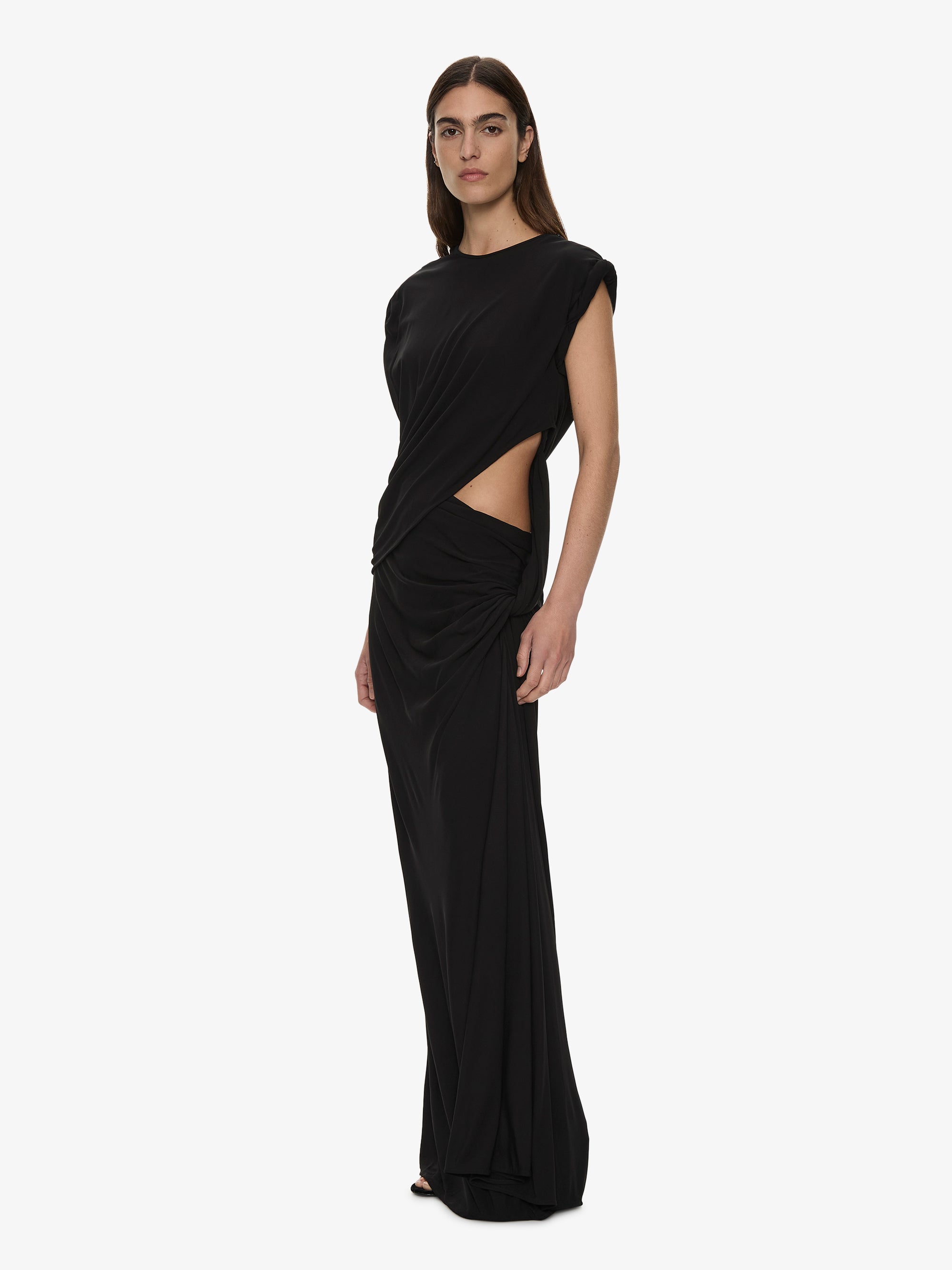 Twisted Lever Rolled Up Tee Dress