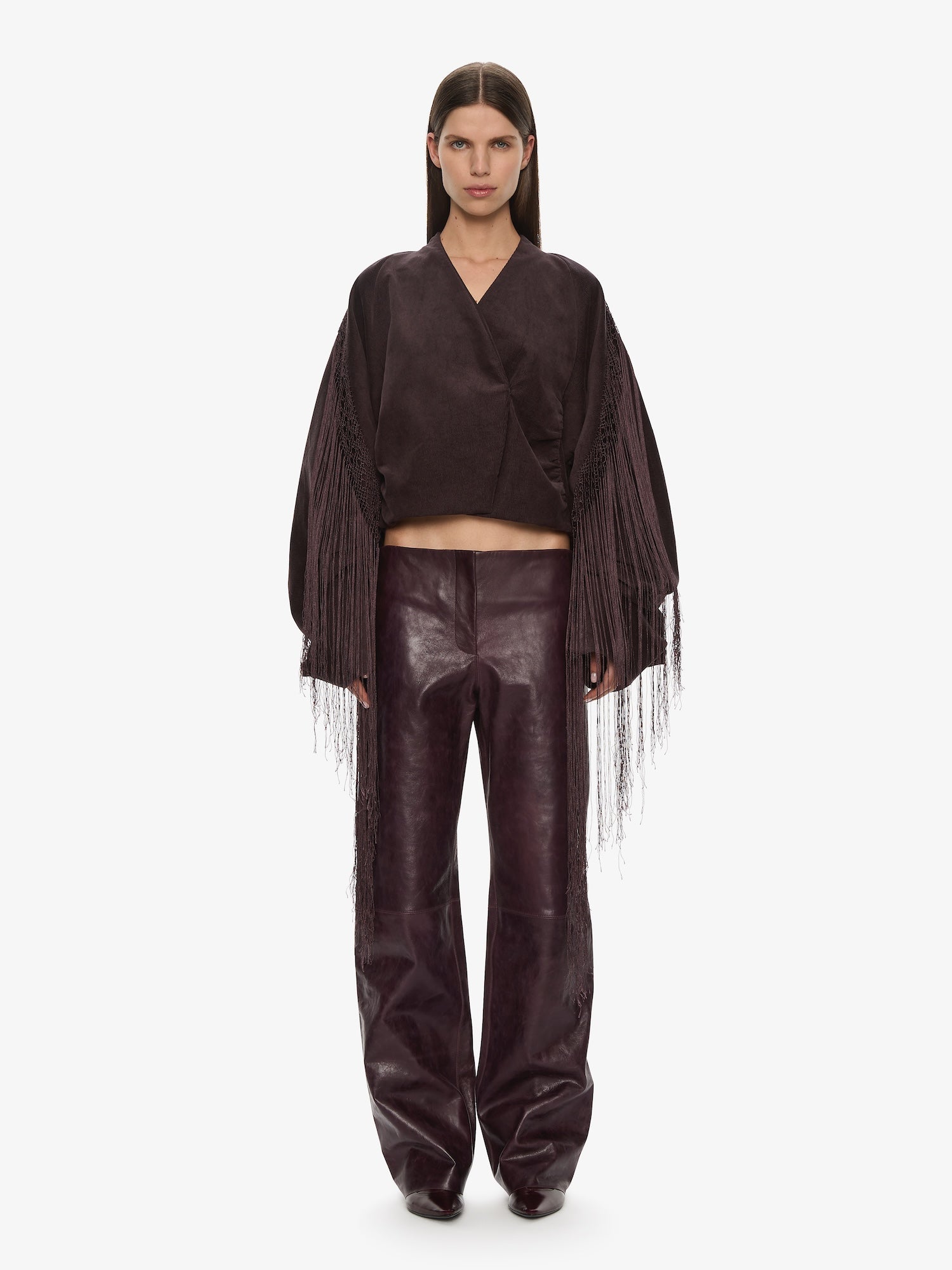Corduroy Cocoon Fringed Jacket