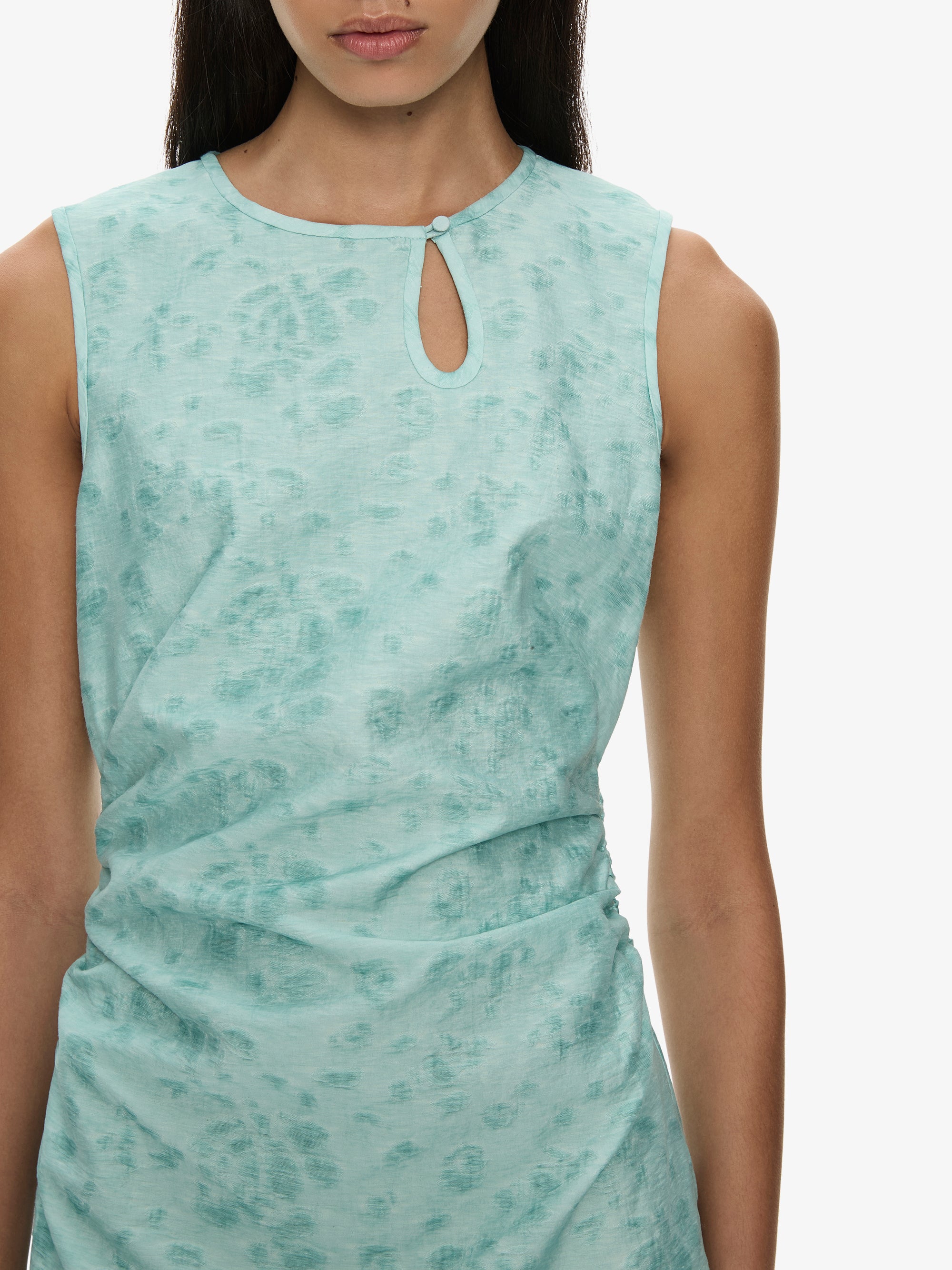 Light Leak Jacquard Loophole Mini Dress