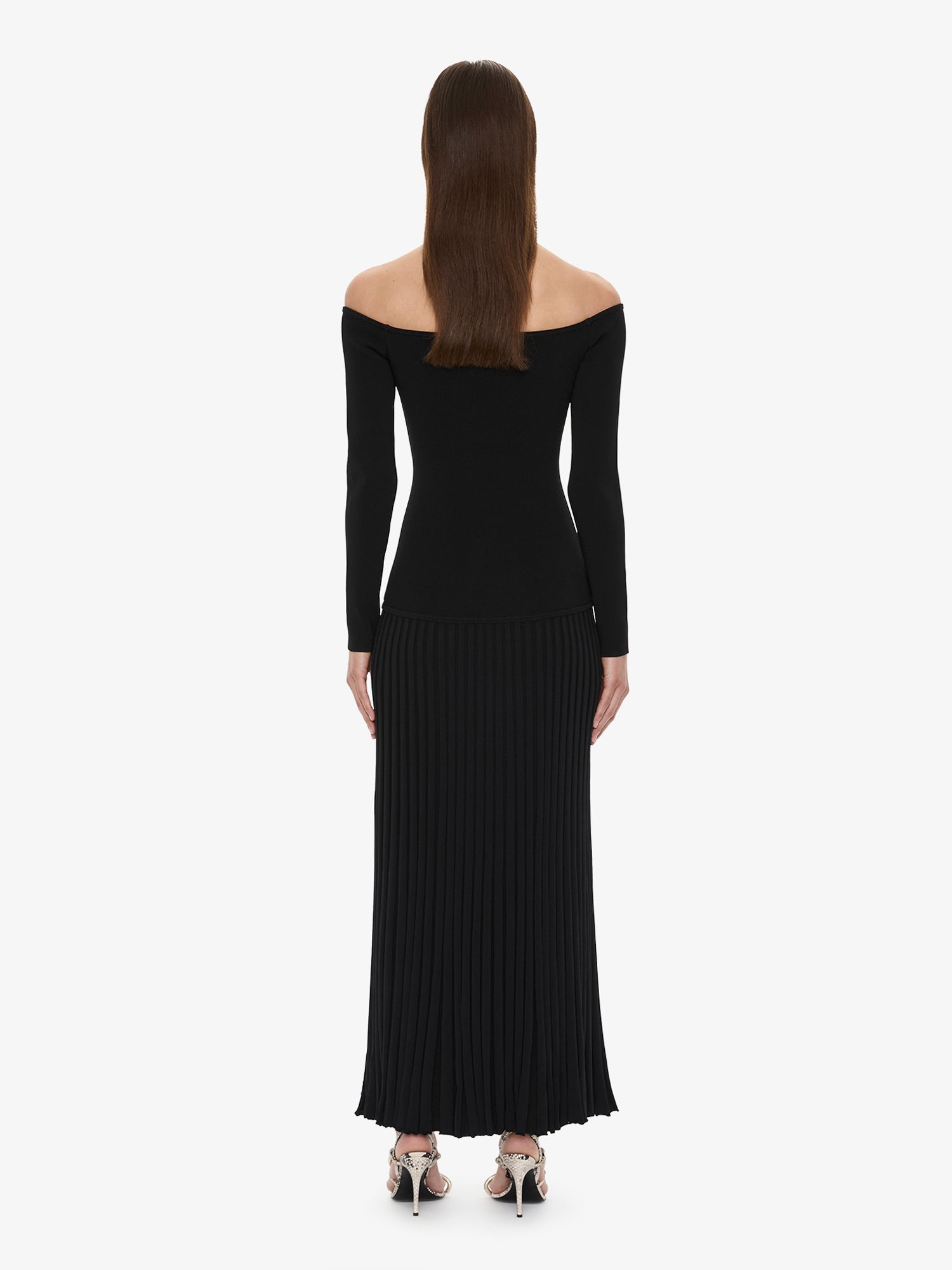 Salacia Pleated Off Shoulder Dress