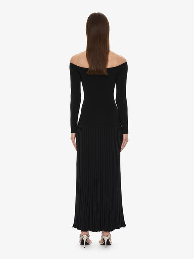 Salacia Pleated Off Shoulder Dress