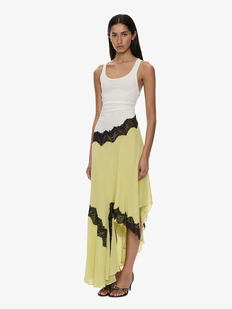 Cutaway Lace Gathered Tank Dress - Image 2