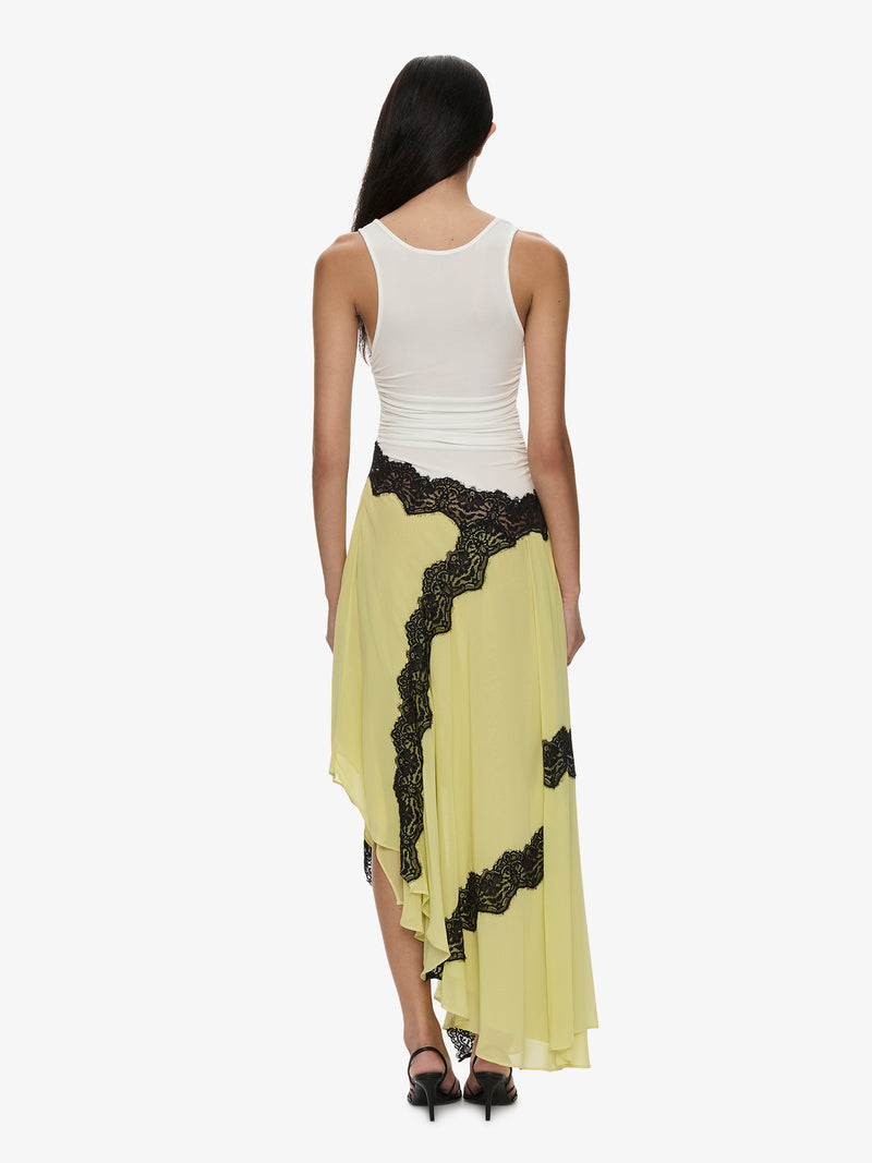 Cutaway Lace Gathered Tank Dress - Image 4