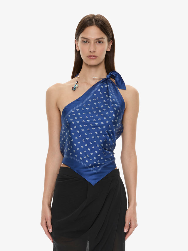 Bandana Scarf Tie Top