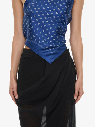 Bandana Scarf Tie Top