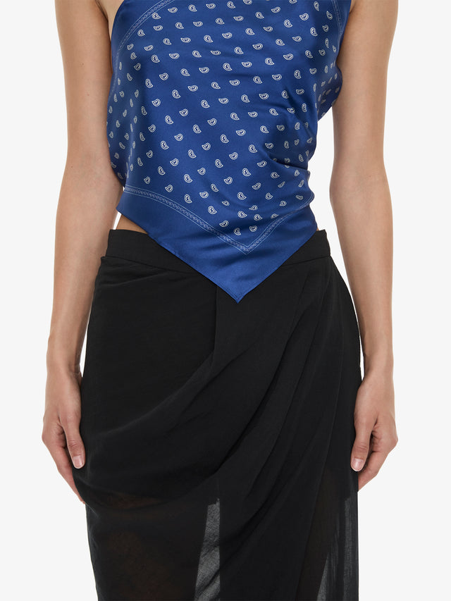 Bandana Scarf Tie Top