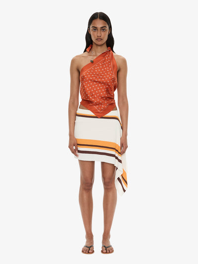 Straccio Knitted Extension Drape Mini Skirt