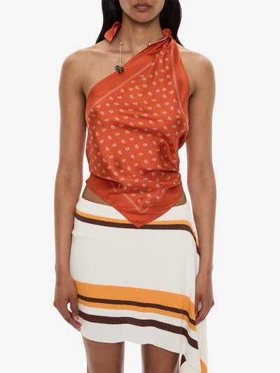 Straccio Knitted Extension Drape Mini Skirt