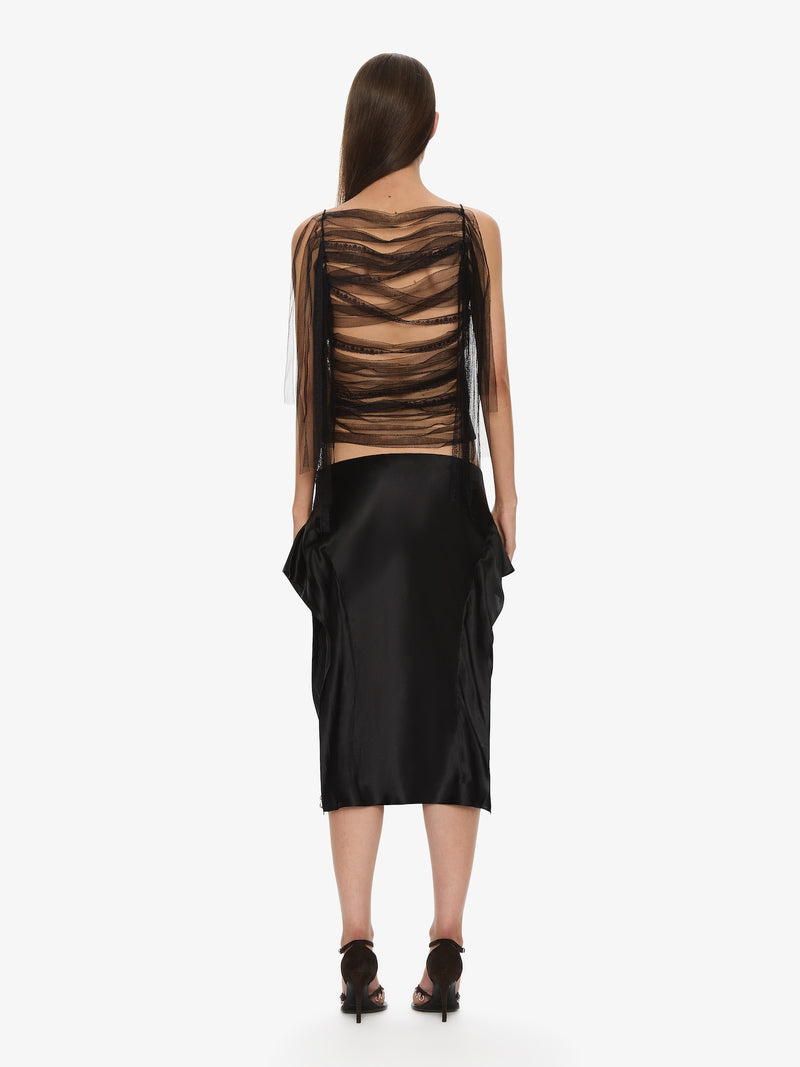 Lattice Lace Silk Top - Image 2