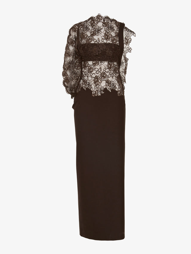 Mahara Floating Lace Column Dress