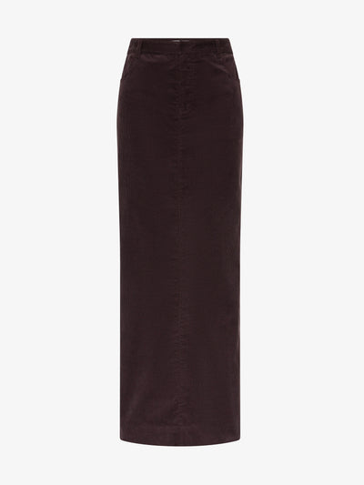Corduroy Tailored Column Skirt