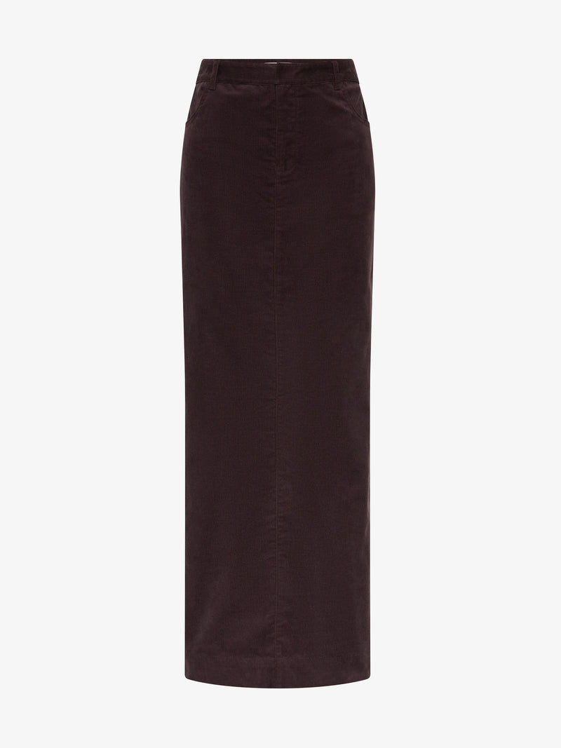 Corduroy Tailored Column Skirt - Image 5